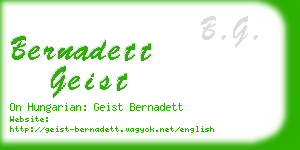 bernadett geist business card